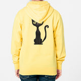 S-4XL Black Cat Hairless Heavy Hoodie (for men and women)