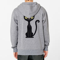 XS-4XL Black Cat Dry Napping Hooded Zip-Up (for men and women) For adults