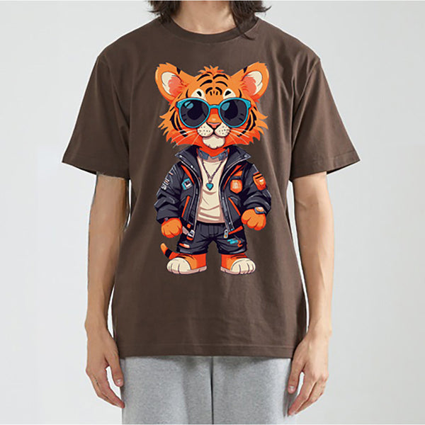 S-2XL Korean fabric Korean made Hip Tiger 100% cotton 16 number essential short sleeve tee (for men and women)