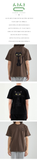 S-2XL Korean-made Black Cat 100% cotton 16 essential short-sleeved T-shirt (for men and women)