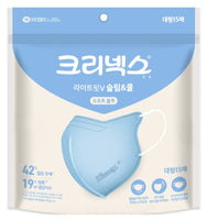 Made in Korea Kleenex Light Fit V Slim & Cool Soft Blue Mask(90pieces)(1Pack=15pieces)(free shipping)