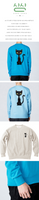 S-4XL Black Cat Hairless Heavy Sweatshirt (Universal for men and women) For adults