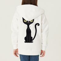 No. 120-160 Black Cat Made in Korea Special fleece-free hooded zip-up for infants and toddlers