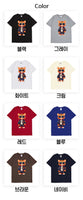 S-2XL Korean fabric Korean made Hip Tiger 100% cotton 16 number essential short sleeve tee (for men and women)