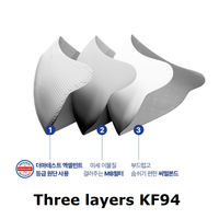 Made in Korea TERACLEAN KF94 Mask 100pieces(25pieces x 4Pack)