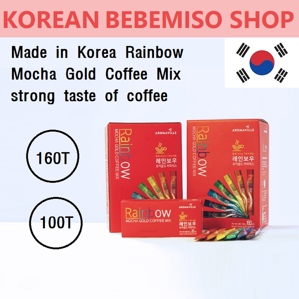 아마존,쇼피파이 Made in Korea Rainbow Mocha Gold Coffee Mix strong taste of coffee 160T,100T(5BOX)(free shipping)