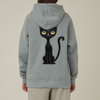 S-6XL Special Napping Black Cat made in Korea (for men and women) Plus Size Hoodie