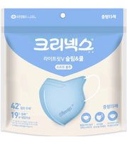 Made in Korea Kleenex Light Fit V Slim & Cool Soft Blue Mask(90pieces)(1Pack=15pieces)(free shipping)