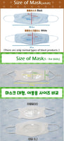 Made in Korea Reusable transparent mask with mouth visible(10P)