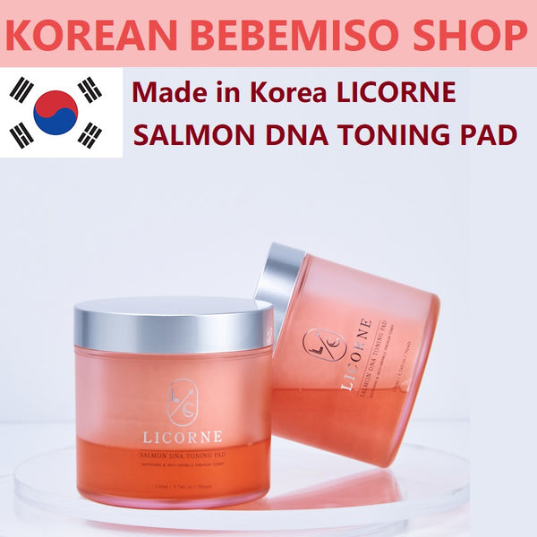 Made in Korea LICORNE-SALMON DNA TONING PAD WHITENING & ANTI-WRINKLE PREMIUM TONE 170ml+170ml