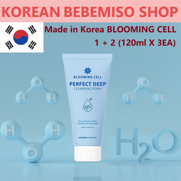 Made in Korea BLOOMING CELL PERFECT DEEP CLEANSING FOAM(1+2)(120mlx3EA)