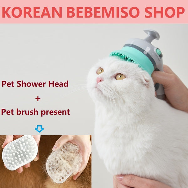 Pet Shower Head + pet brush