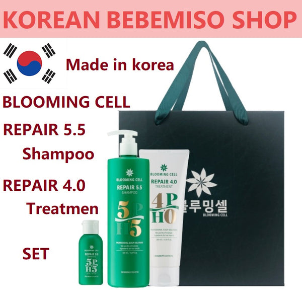 Made in Korea BLOOMING CELL REPAIR 5.5 Shampoo +REPAIR 4.0 Treatment SET