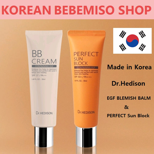 Made in Korea Dr.Hedison EGF BLEMISH BALM(SPF37/PA++) & PERFECT Sun Block (SPF50+ / PA+++)