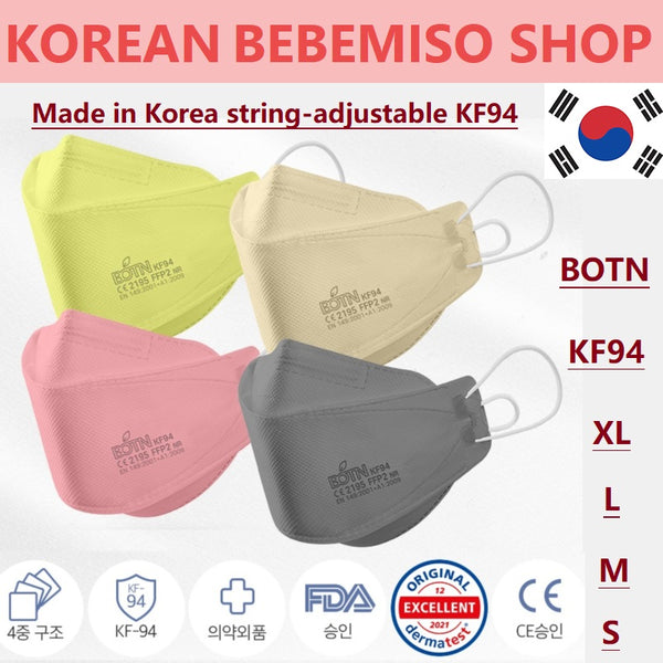 Made in Korea BOTN KF94 strap-adjustable Color mask(40pieces)