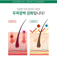 Made in Korea BLOOMING CELL REPAIR 5.5 Shampoo +REPAIR 4.0 Treatment SET