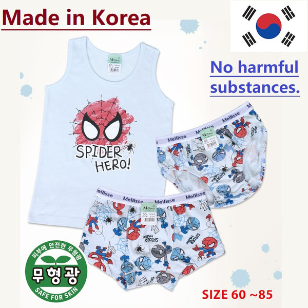 Made in Korea Spider Boy's Spanned Underwear (Running, Square Pants, T –  bebemiso