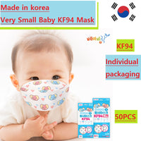 Made in Korea Ultra-small KF94 mask for baby, individually packaged 50PCS