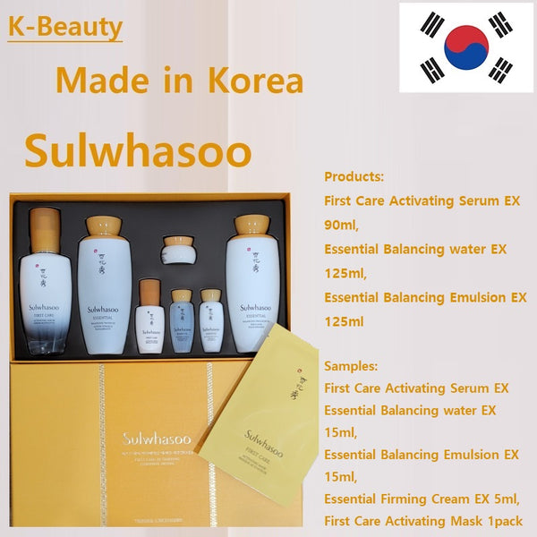 K-Beauty Made in Korea Sulwhasoo Yoonjo Essential 3 Types (Condensed Water 125ml + Consonant Emulsion 125ml + Yoonjo 90ml)