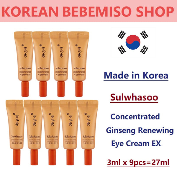 Made in Korea  Sulwhasoo Concentrated Ginseng Renewing Eye Cream EX 3ml x 9pcs=27ml