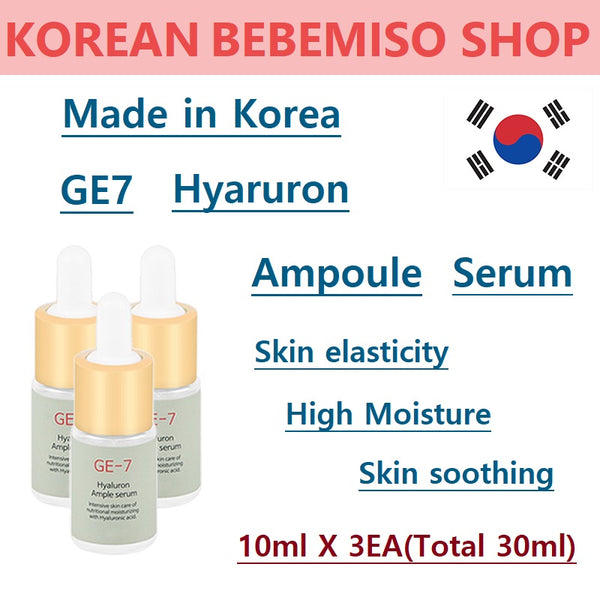 Made in Korea GE7 Hyaruron Ampoule Serum 10ml X 3EA(Total 30ml)