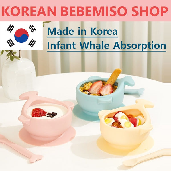 Made in Korea Infant whale adsorption bowl